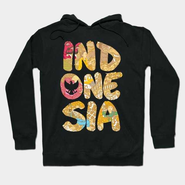 Indonesia Font Hoodie by ginanperdana